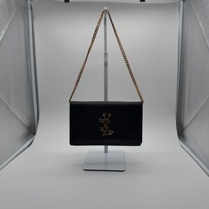 Saint Laurent Star Studded Monogram Wallet on Chain